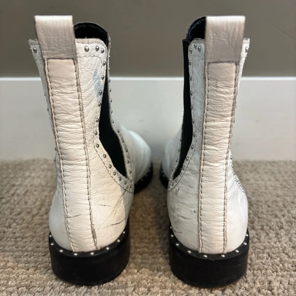 Rebecca Minkoff Distressed White Sabeen Boot - size 6.5 - Picture 5 of 10